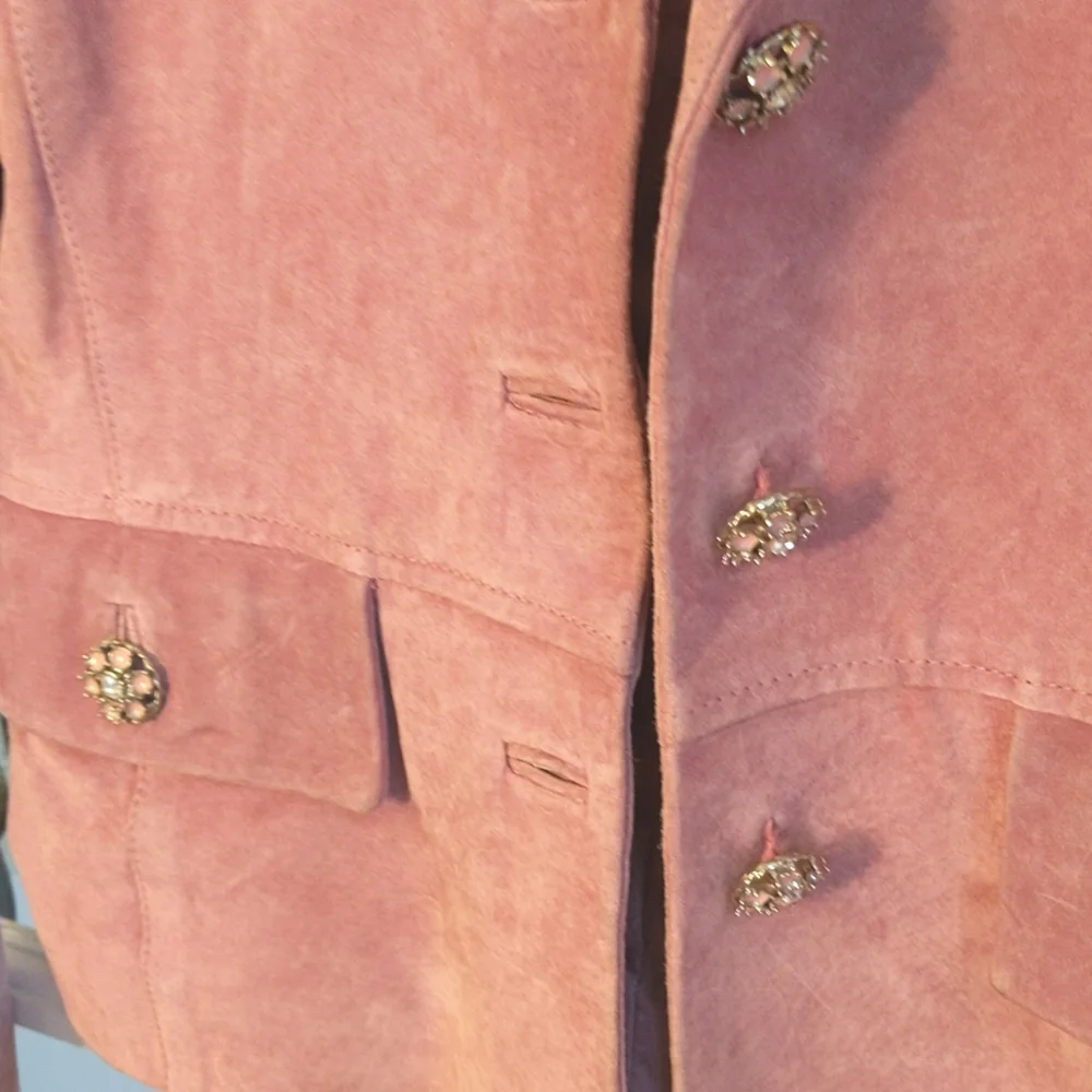 XOXO Mauve Suede Jacket, M, Excellent Used Condition - Picture 3 of 3